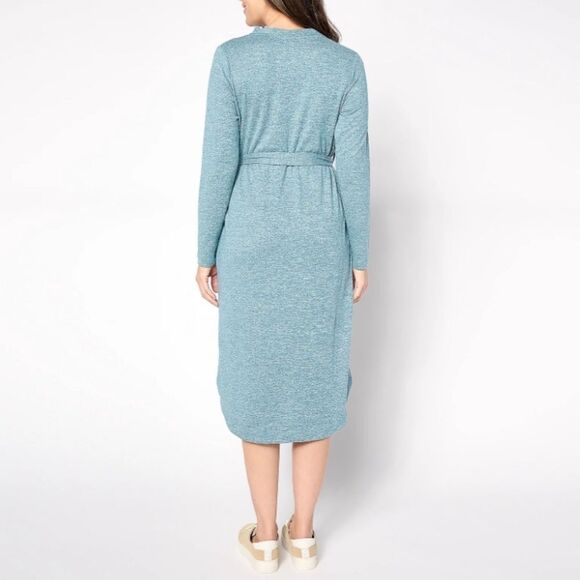 Blue Button-Up Cardigan Dress - Picture 2 of 9